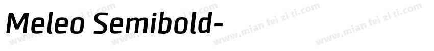 Meleo Semibold字体转换